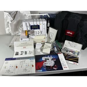 Elna 925 DCX Computerized 5 Thread Serger Sewing Machine Excellent Condition